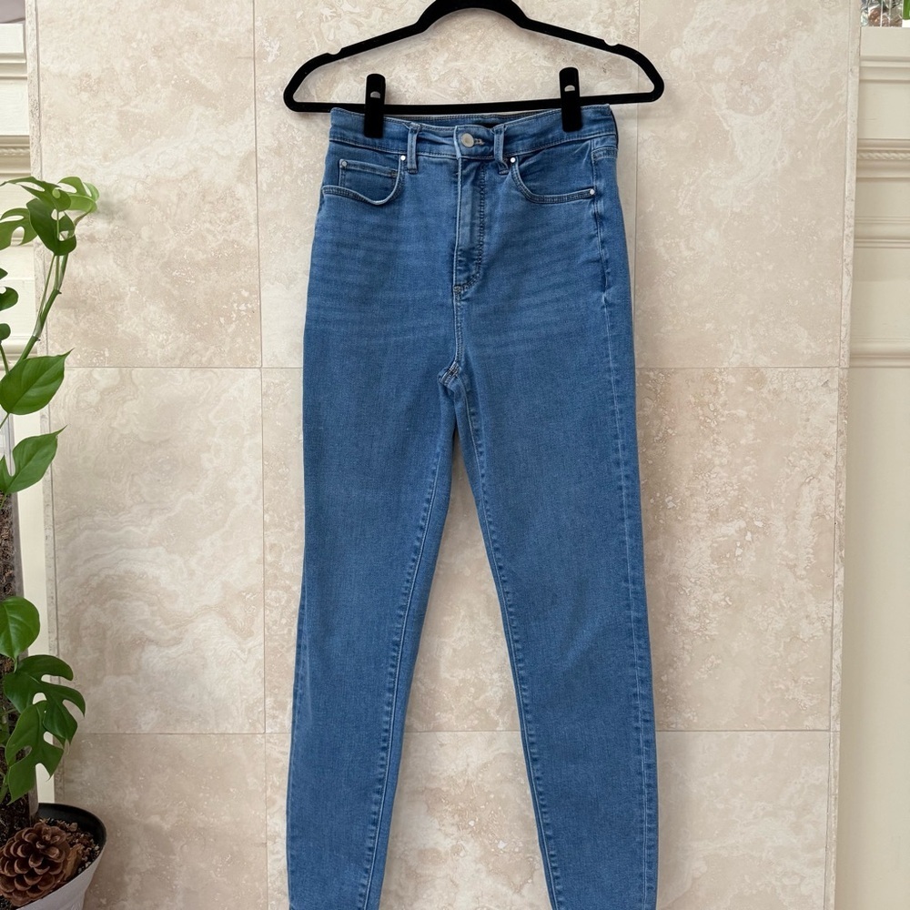 Ann Taylor Skinny Jeans Size 4 Blue Mid Rise Stretch Denim